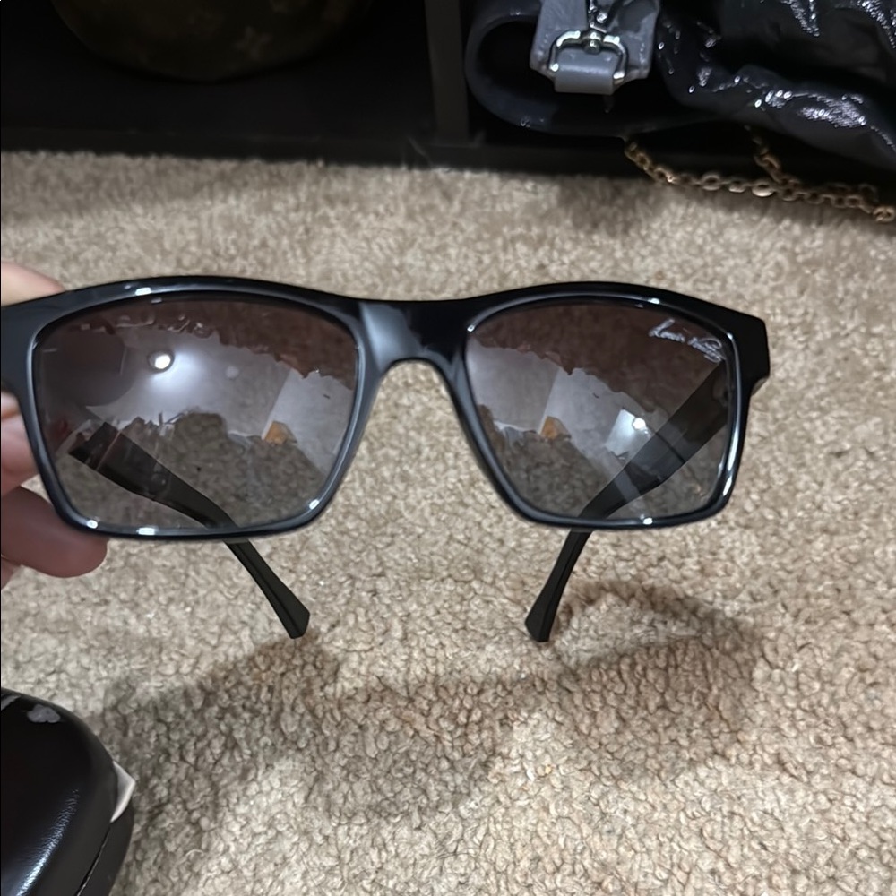 Louis Vuitton Black Sunglasses Classic Rectangular Design